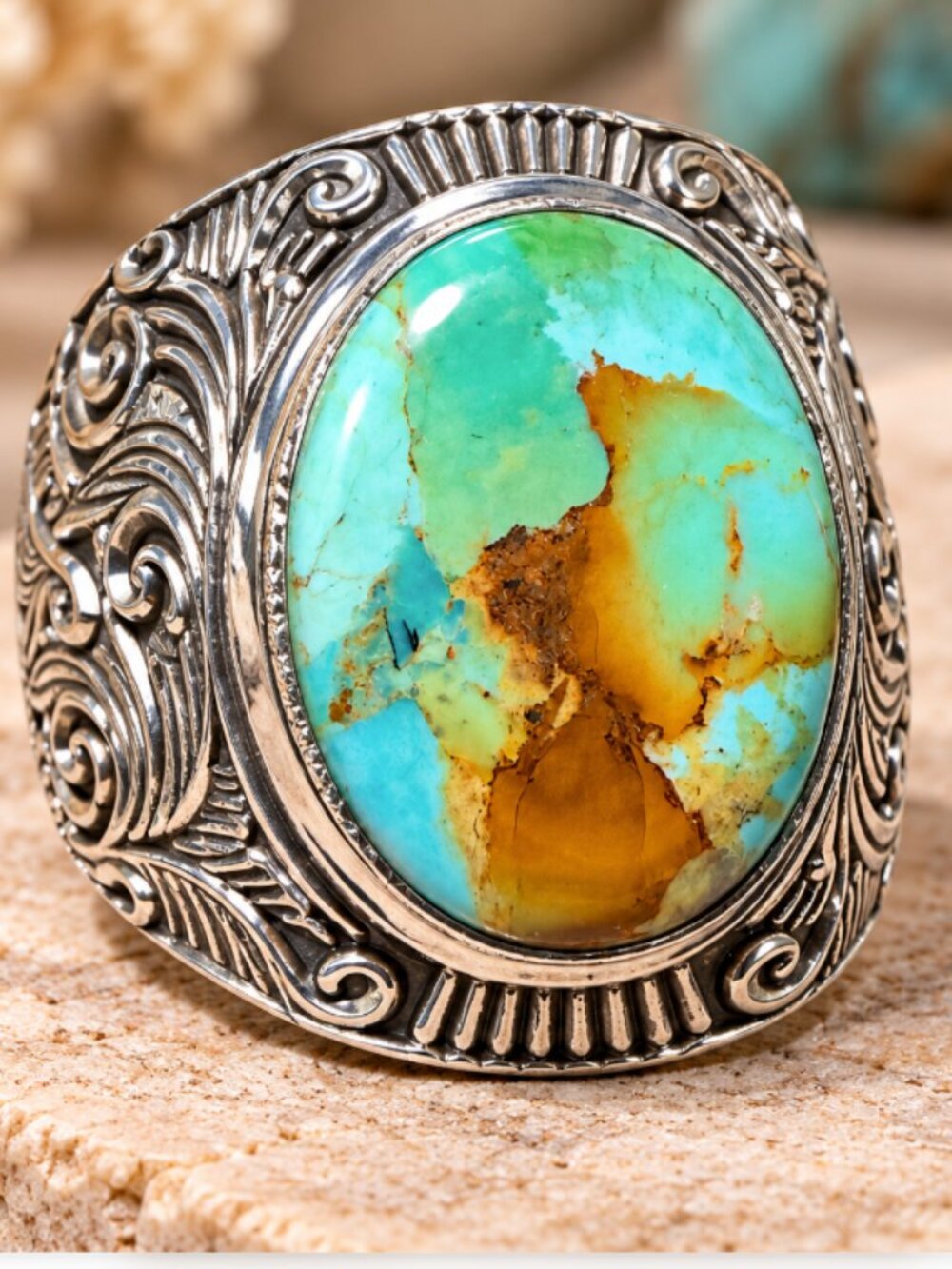 Sterling silver Turquoise ring unisex